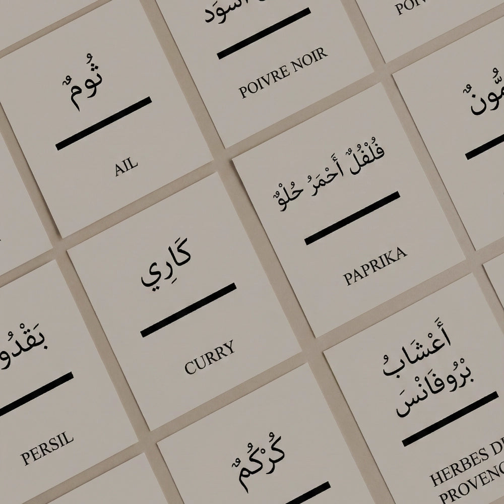 Étiquettes Épices (Carrées)