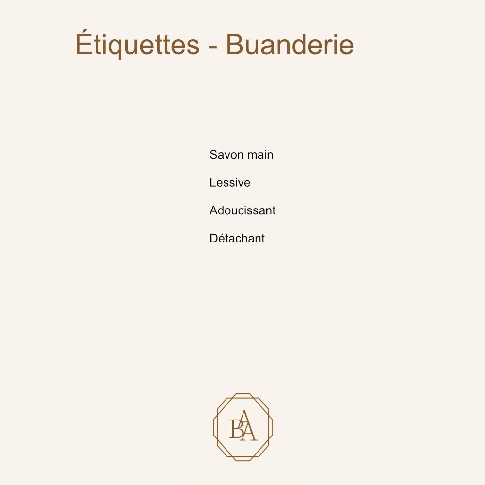 Étiquettes Buanderie